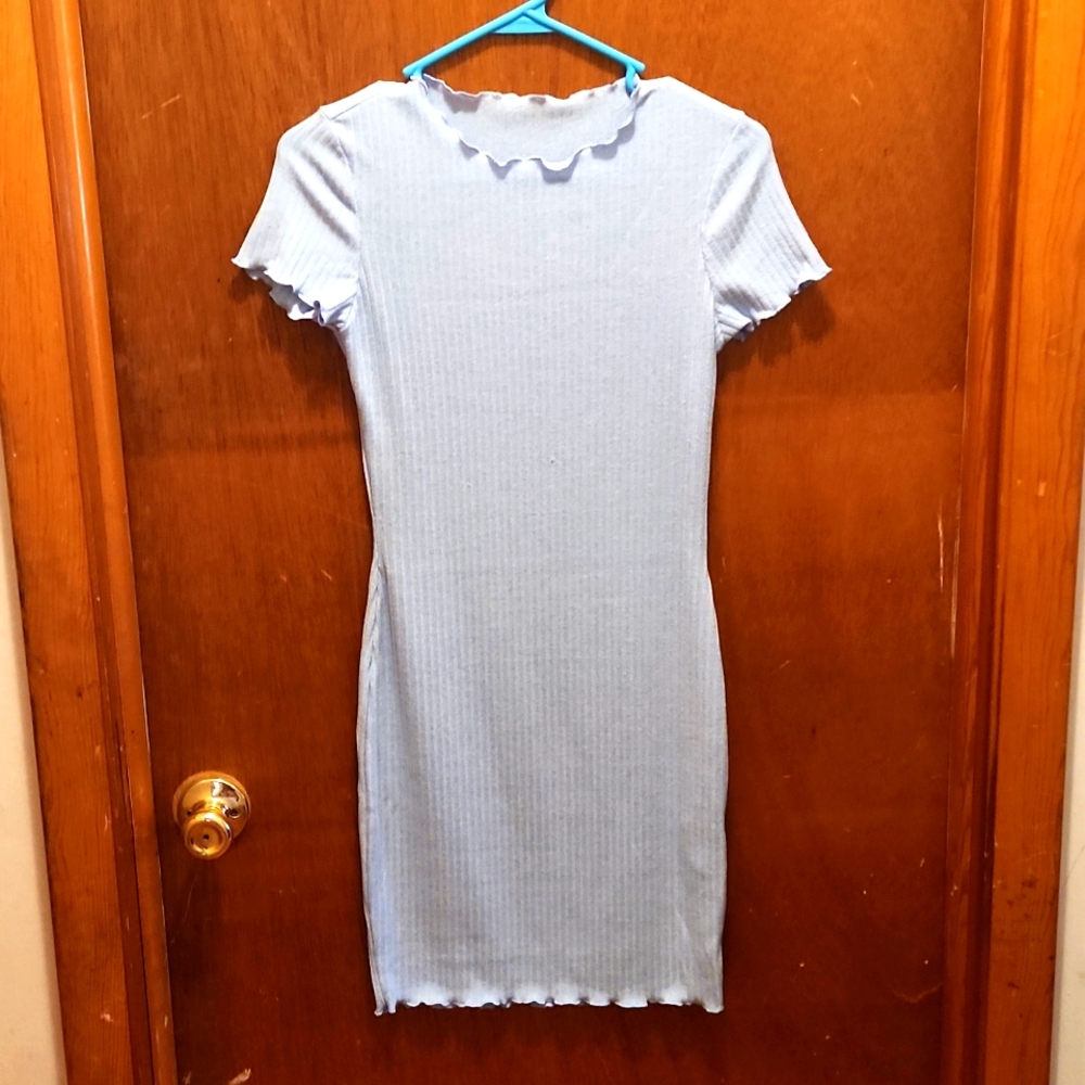 Baby blue slim dress, Siza small, from Shein